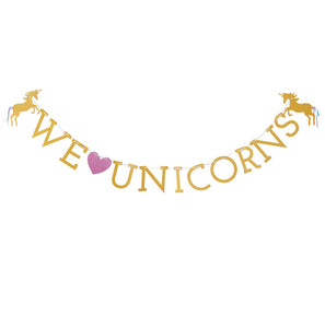 We Love Unicorns Banner / Garland