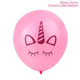 20 BALLOONS! Cute Unicorn Latex Balloons 20 Pcs