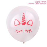 20 BALLOONS! Cute Unicorn Latex Balloons 20 Pcs