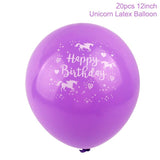 20 BALLOONS! Cute Unicorn Latex Balloons 20 Pcs