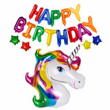 BIG! Unicorn Foil Happy Birthday Balloon Sets (Many Variations)