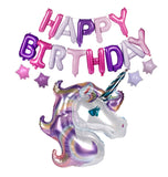 BIG! Unicorn Foil Happy Birthday Balloon Sets (Many Variations)